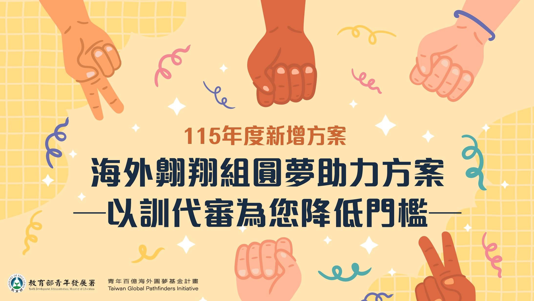 轉知教育部辦理「青年百億海外圓夢基金計畫-圓夢助力方案」