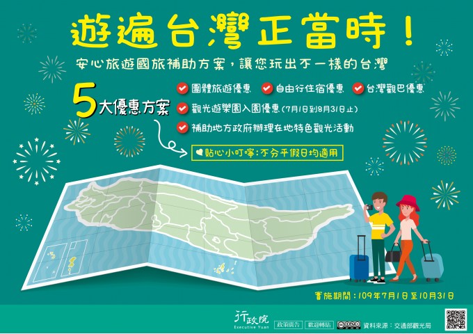 「安心旅遊國旅補助方案」政策溝通電子單張文宣